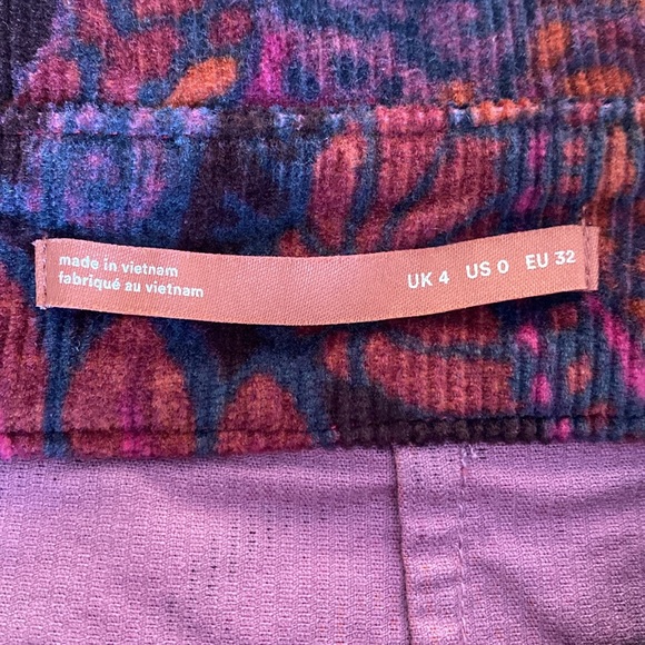 NWT Anthropologie Pilcro Floral Corduroy Button Front Mini Skirt - Picture 7 of 14